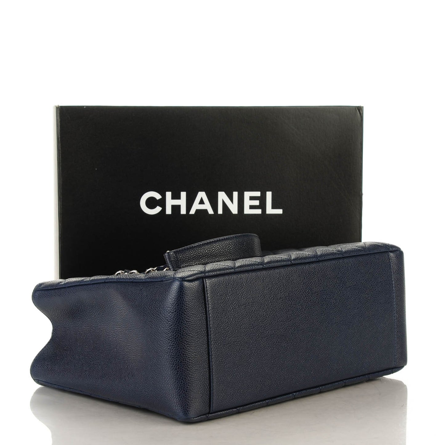 Caviar Quilted Grand Shopping Tote GST Navy