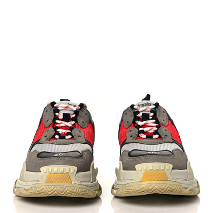 Balenciaga Mesh Nubuck Mens Triple S Sneakers 40 Bleu Gris Rouge 2 of 9