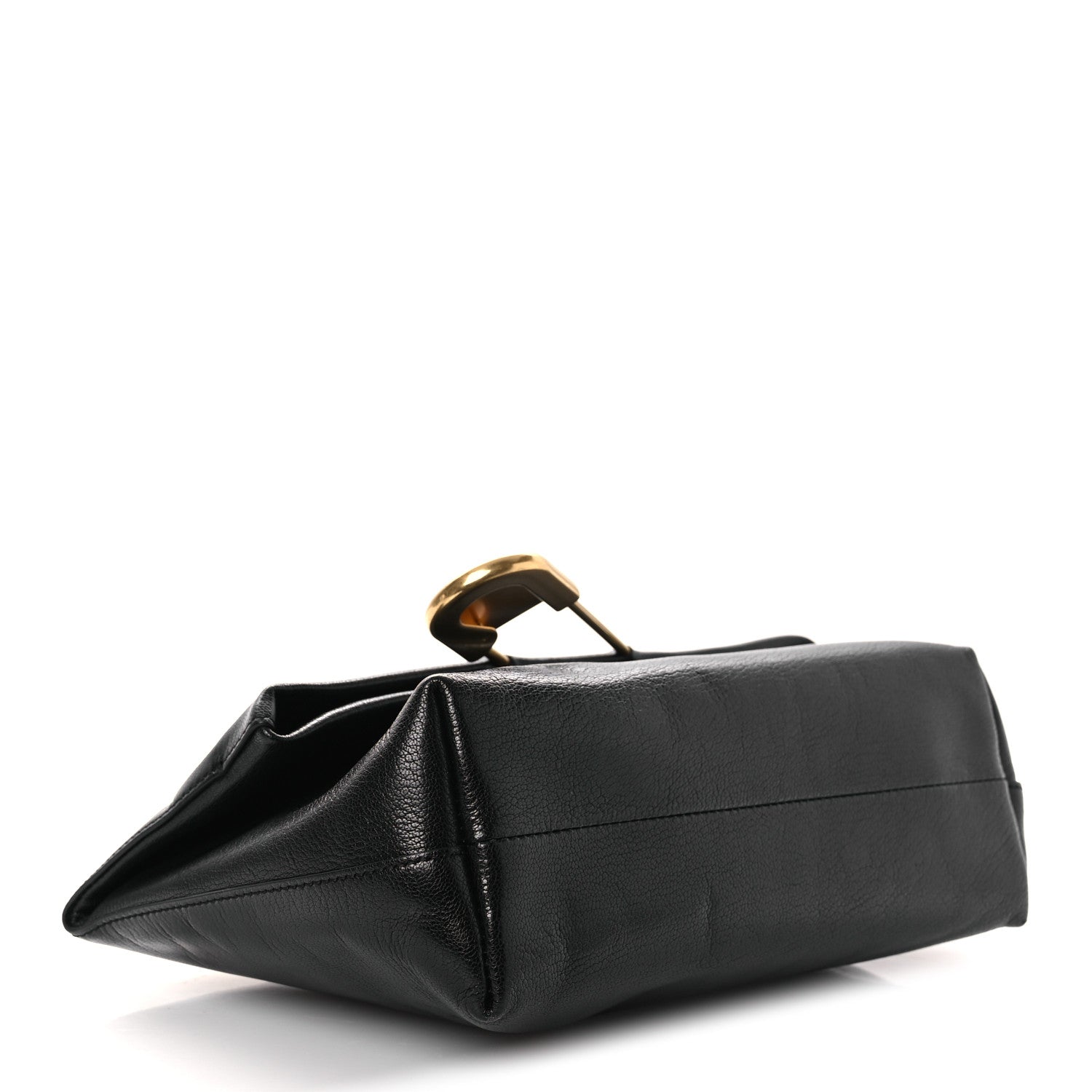 Burberry Grained Calfskin Pin Clutch Black 4 of 12
