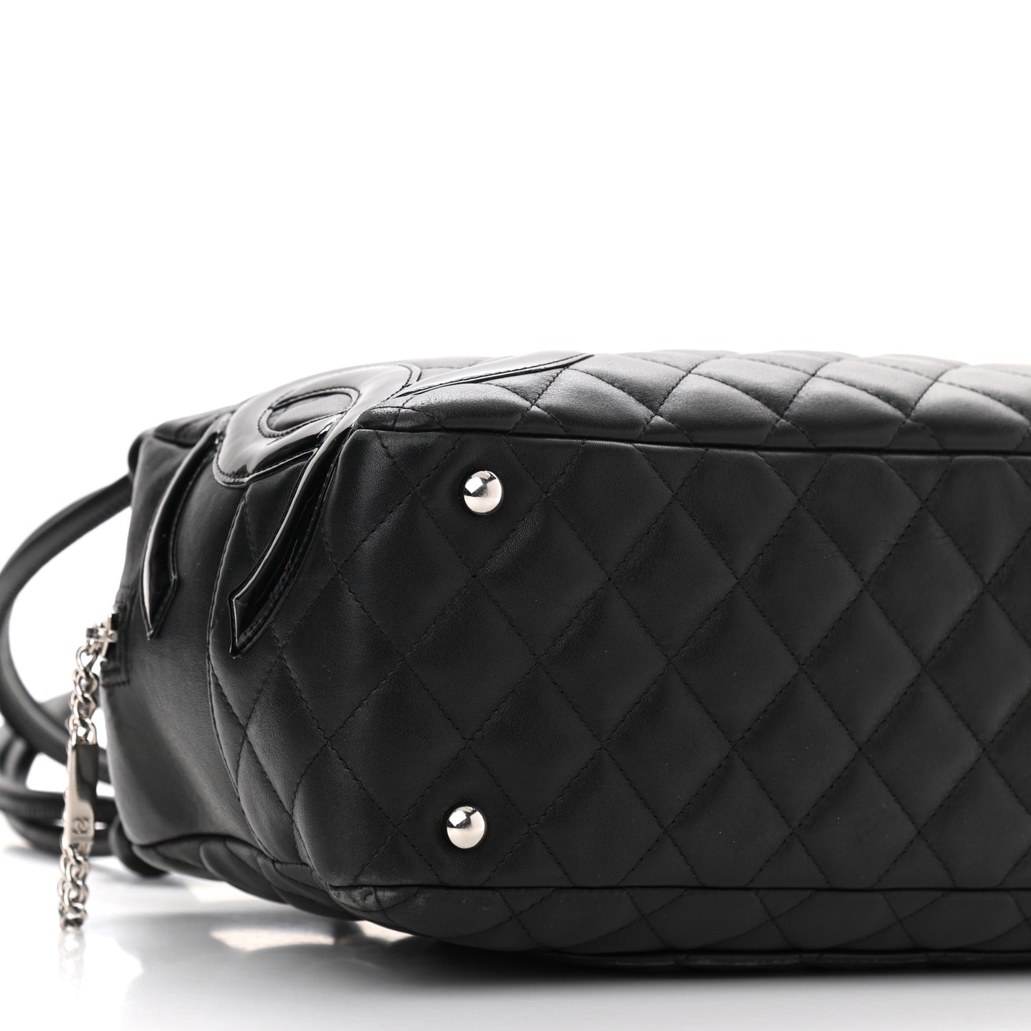Calfskin Quilted Large Cambon Bowler Black