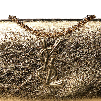Saint Laurent Metallic Calfskin Monogram Belle de Jour Chain Clutch Gold 7 of 20