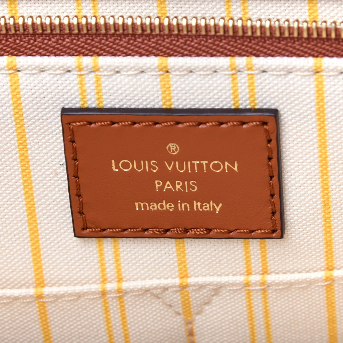 Raffia Calfskin Monogram Giant Onthego MM Tan