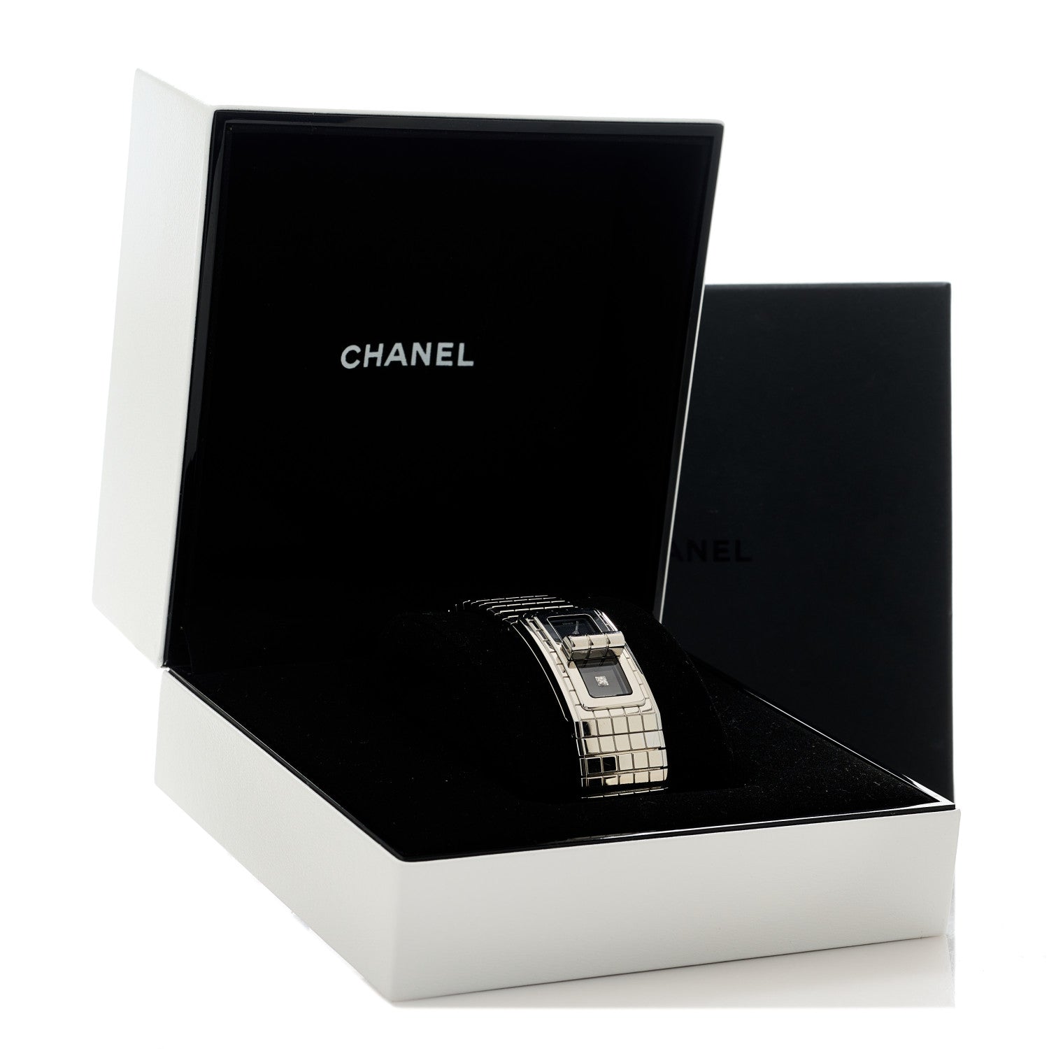 Chanel Stainless Steel Diamond 21mm Code Coco Quartz Watch Black 5 of 5