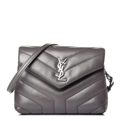 Saint Laurent Calfskin Y Quilted Monogram Toy Loulou Crossbody Bag Earth 1 of 9