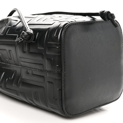 Fendi Vitello Liberty F is Fendi FF 1974 Embossed Mini Mon Tresor Bucket Bag Black 9 of 10