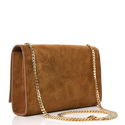 Saint Laurent Suede Medium Classic Monogram Kate Tassel Satchel Light Ochre 4 of 7