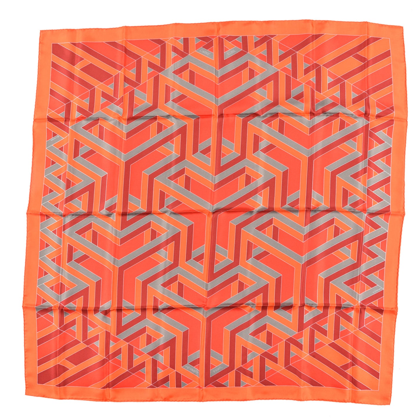 Silk Carre Cube Scarf 90