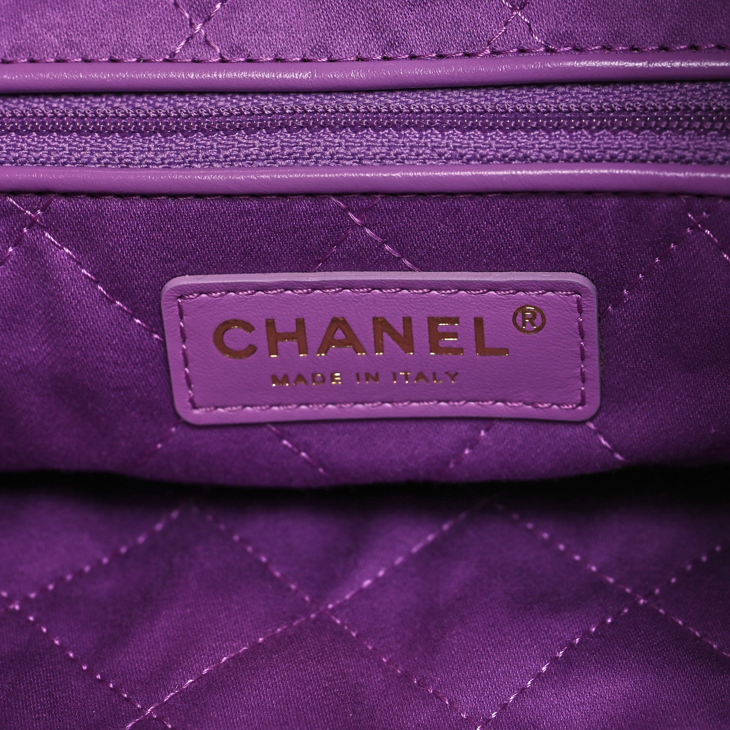 Chanel Shiny Calfskin Quilted Small Chanel 22 Purple 8 of 13