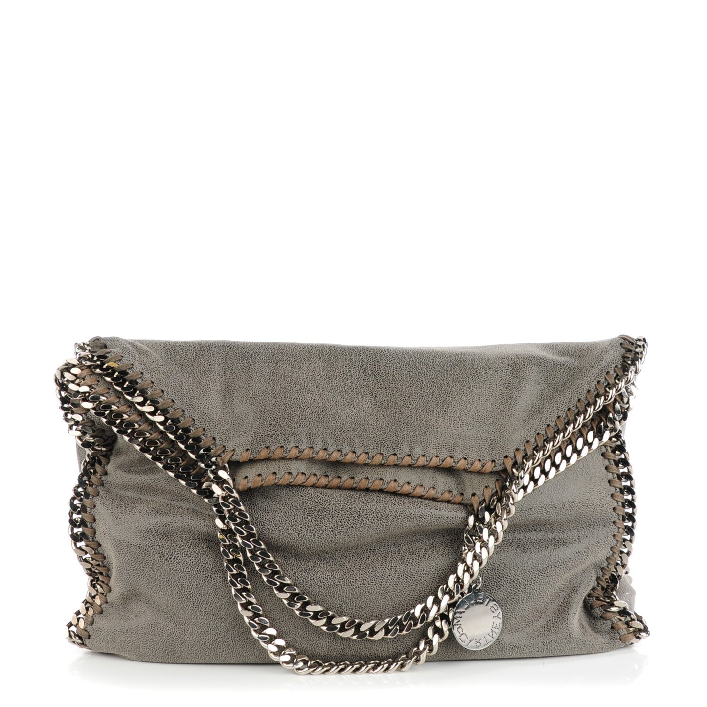 Shaggy Deer Falabella Fold Over Tote Grey
