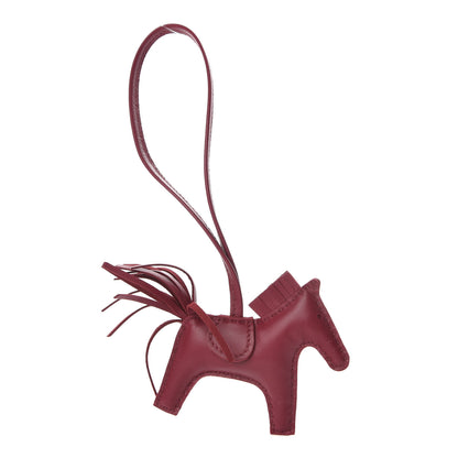 Hermes Milo Lambskin Grigri Rodeo Horse Bag Charm PM Rubis 1 of 4