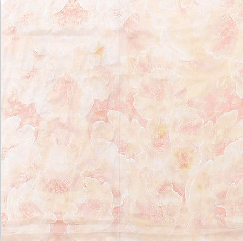Silk Chiffon Floral Scarf Pink Multicolor