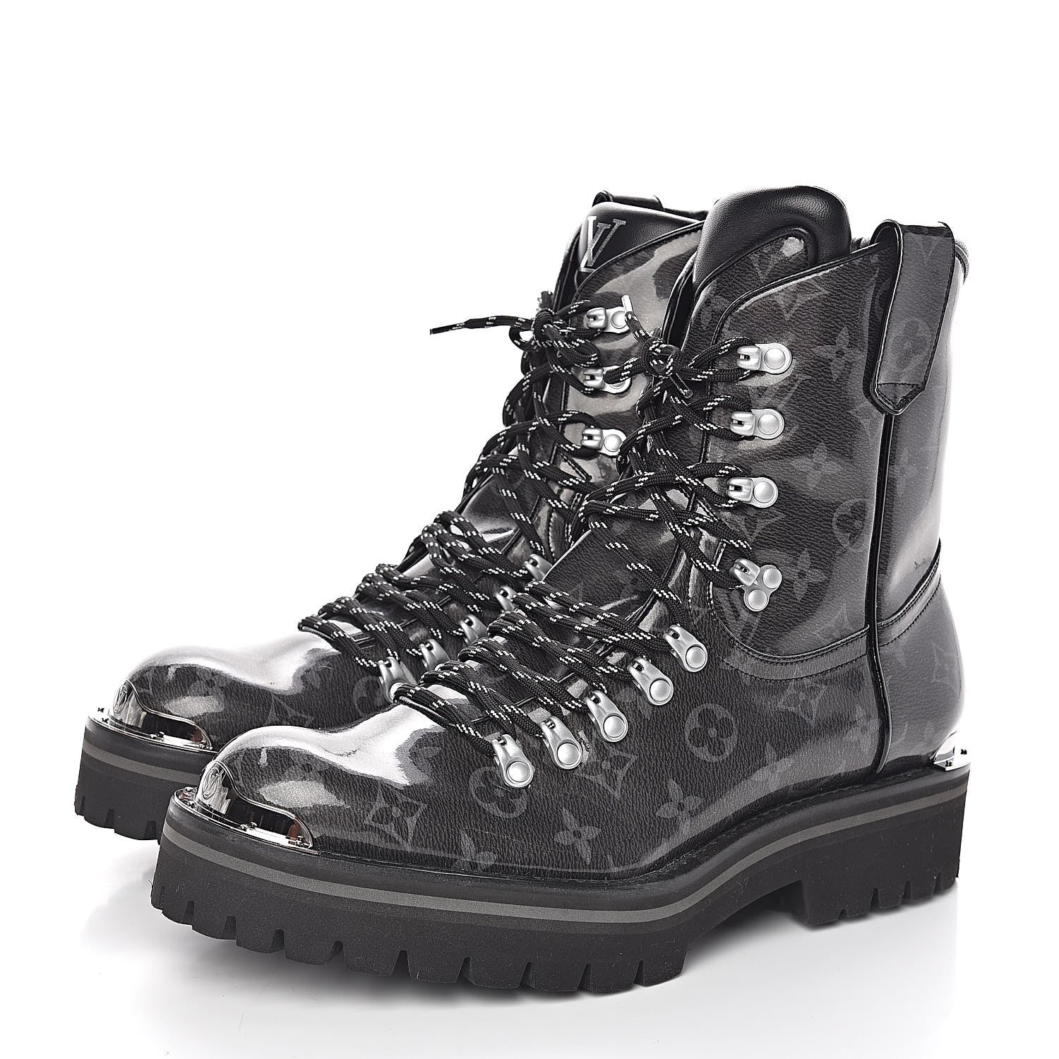 Louis Vuitton Monogram Eclipse Glaze Mens Outland Ankle Boots 8 3 of 8