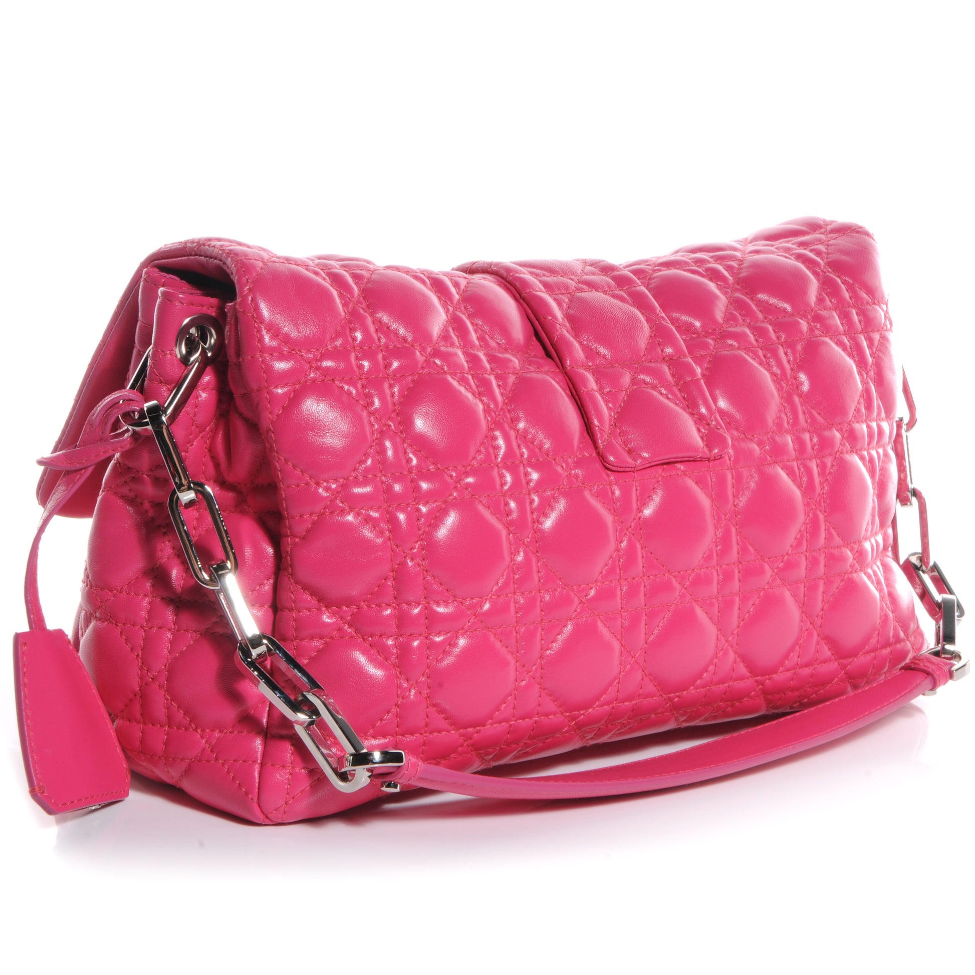 Christian Dior Lambskin Cannage New Lock Flap Pink 3 of 7
