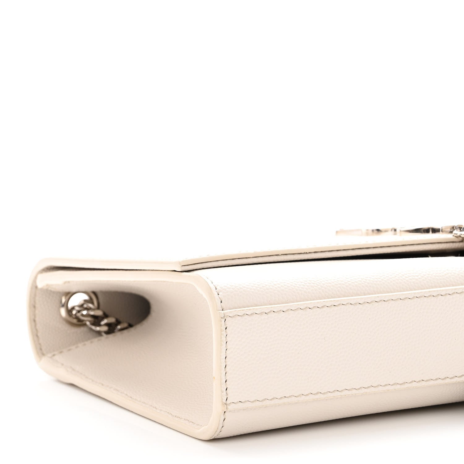 Saint Laurent Smooth Calfskin Medium Classic Monogram Kate Tassel Satchel White 8 of 10