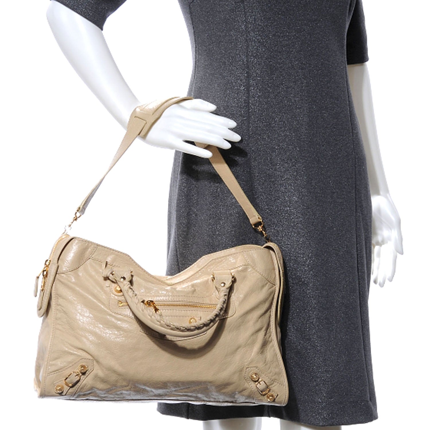 Balenciaga Agneau Giant 12 Gold Hardware City Dune 2 of 7