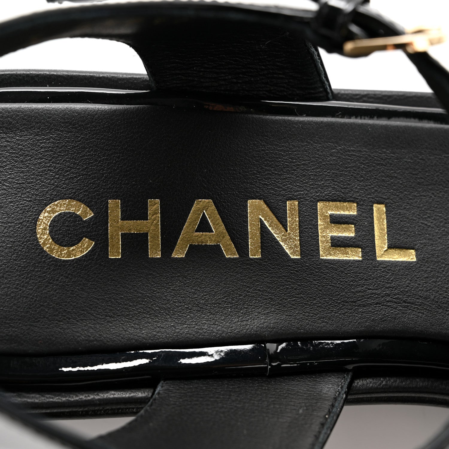 Chanel Patent Calfskin Camellia Thong Sandals 38 Black White 7 of 10