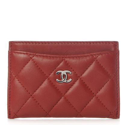 Chanel Lambskin Card Holder Red 1 of 9