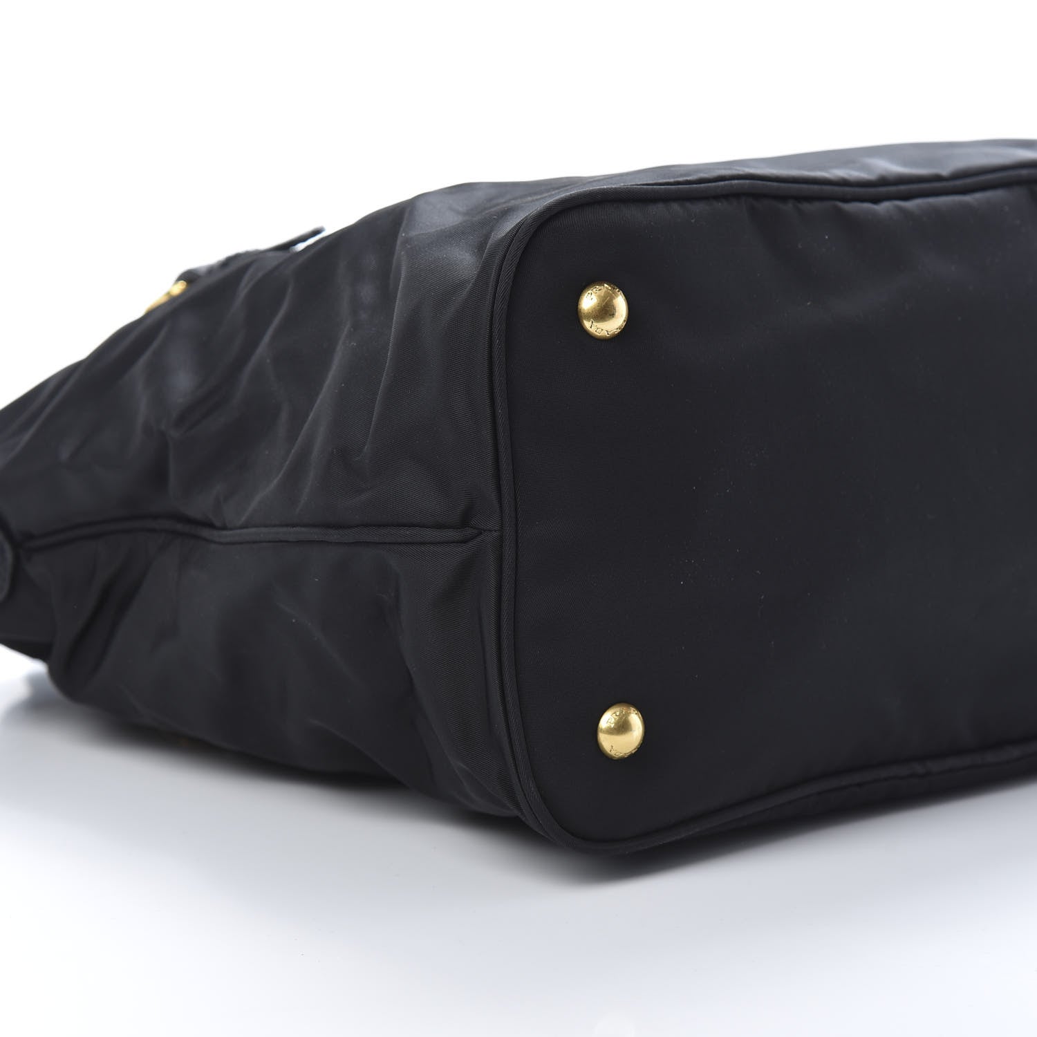 Prada Tessuto Nylon Soft Calfskin Tote Black 9 of 12