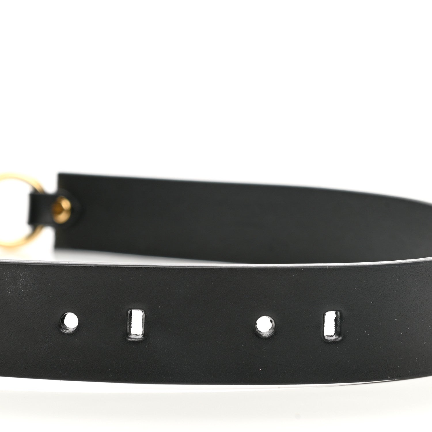 Versace X FENDI Calfskin Fendace Logo Belt 80 32 Black 5 of 6