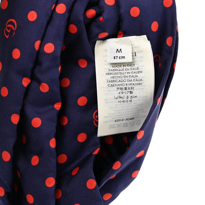 Gucci Silk Polka Dot Headband M Blue Red 5 of 5