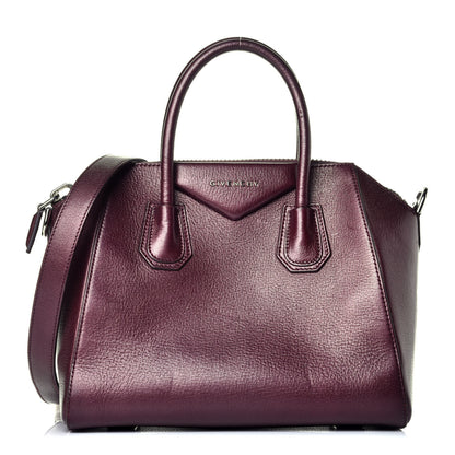 Givenchy Metallic Sugar Goatskin Small Antigona Oxblood 1 of 9