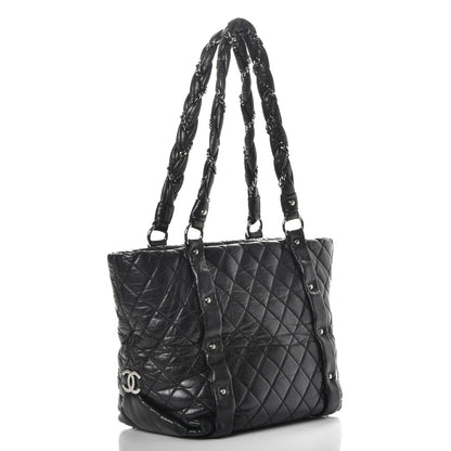 Chanel Distressed Lambskin Vintage Ligne Lady Braid Tote Black 3 of 8