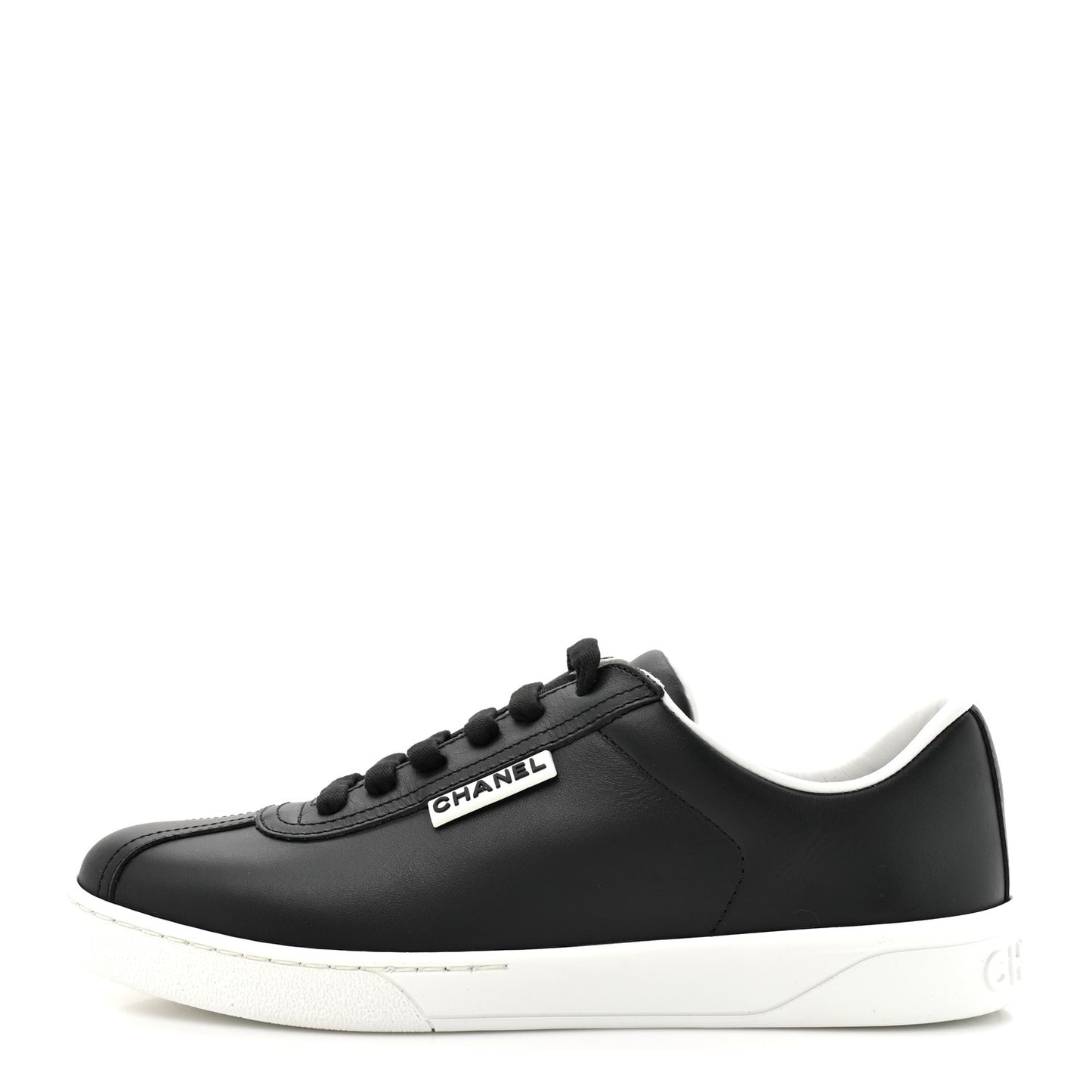 Calfskin CC Womens Sneakers 37 Black