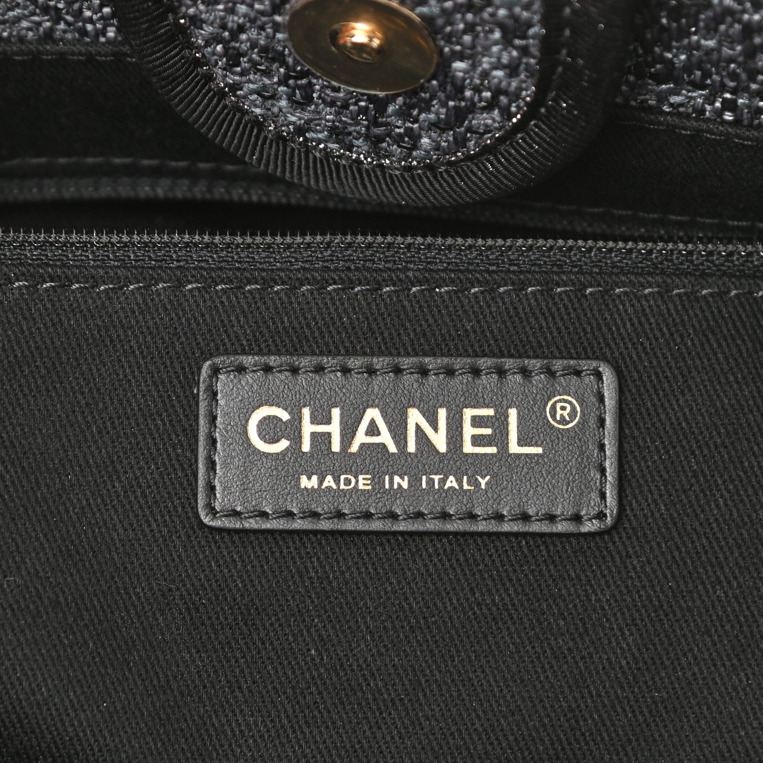 Chanel Mixed Fibers Calfskin Small Deauville Tote Black 6 of 10