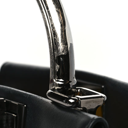 Fendi Nappa FF Mini Peekaboo Iconic Satchel Black Sunflower 13 of 14