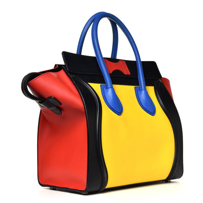 Celine Smooth Calfskin Mini Tri-Color Luggage Sunflower 2 of 7