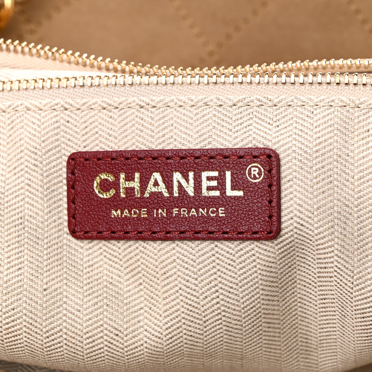 Chanel Suede Quilted Neo Cabas Small Shopping Tote Dark Beige 7 of 11