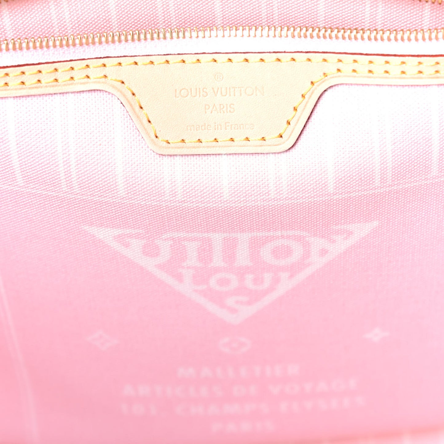 Monogram Giant By The Pool Neverfull MM Light Pink