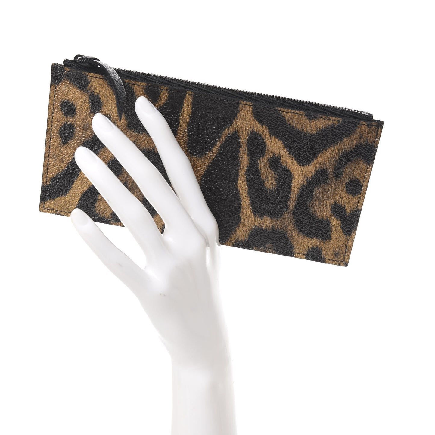 Animal Print Felicie Chain Wallet Zippered Insert