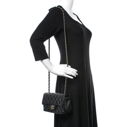 Chanel Lambskin Quilted Mini Rectangular Flap Black 2 of 10