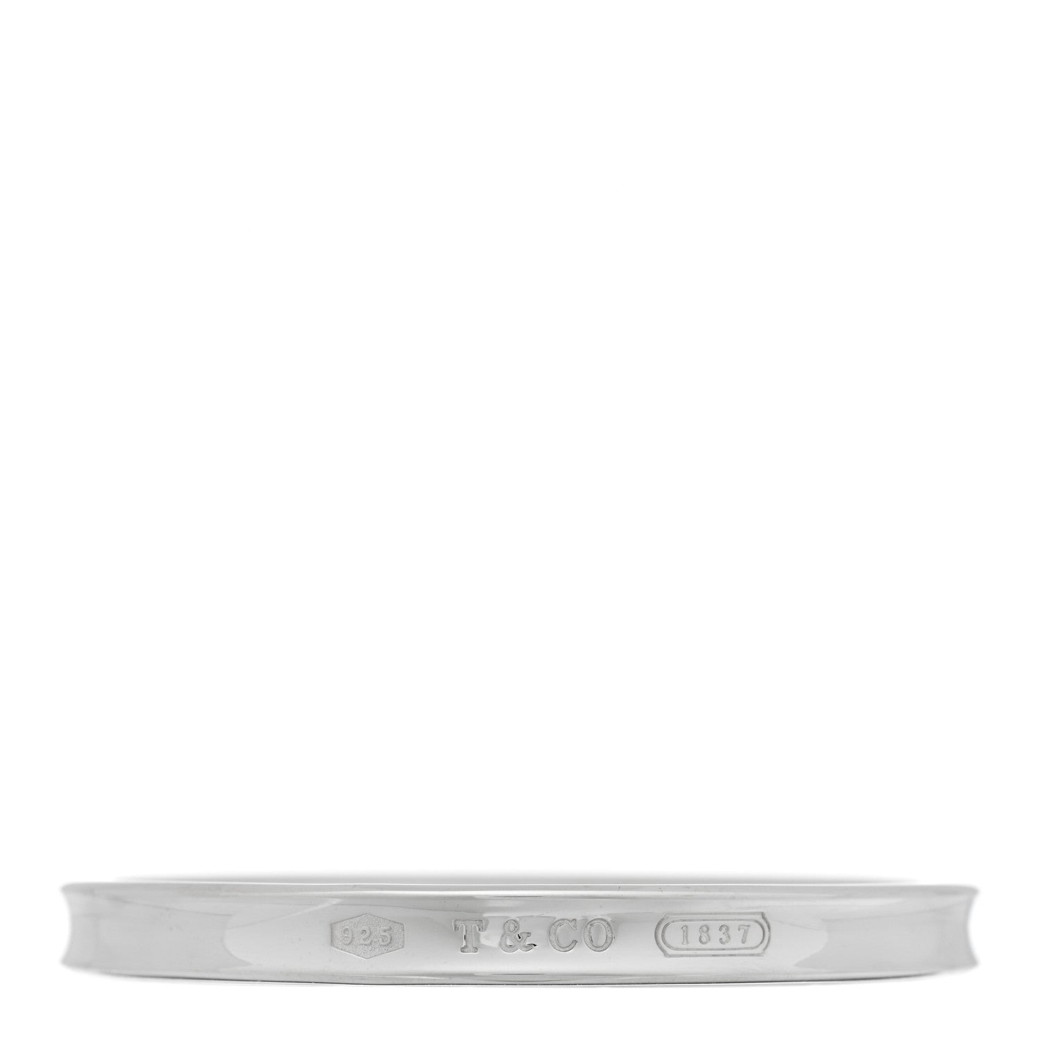 Tiffany Sterling Silver Narrow 1837 Bangle Bracelet 1 of 3