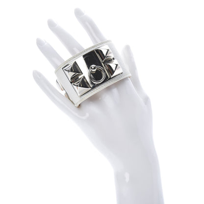 Hermes Epsom Collier de Chien CDC Bracelet S White 2 of 8