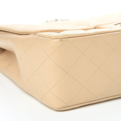 Chanel Caviar Quilted Jumbo Single Flap Beige Clair 8 of 23