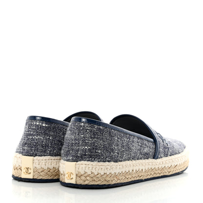 Chanel Fabric Patent Calfskin CC Espadrilles 39 Blue 4 of 8
