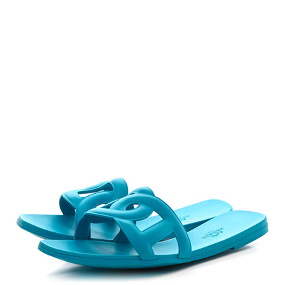 Hermes Rubber Aloha Sandals 39 Bleu Vif 3 of 9