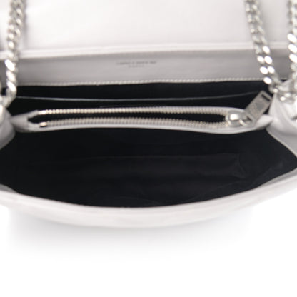Saint Laurent Calfskin Y Quilted Monogram Small Loulou Chain Satchel Granite 5 of 12