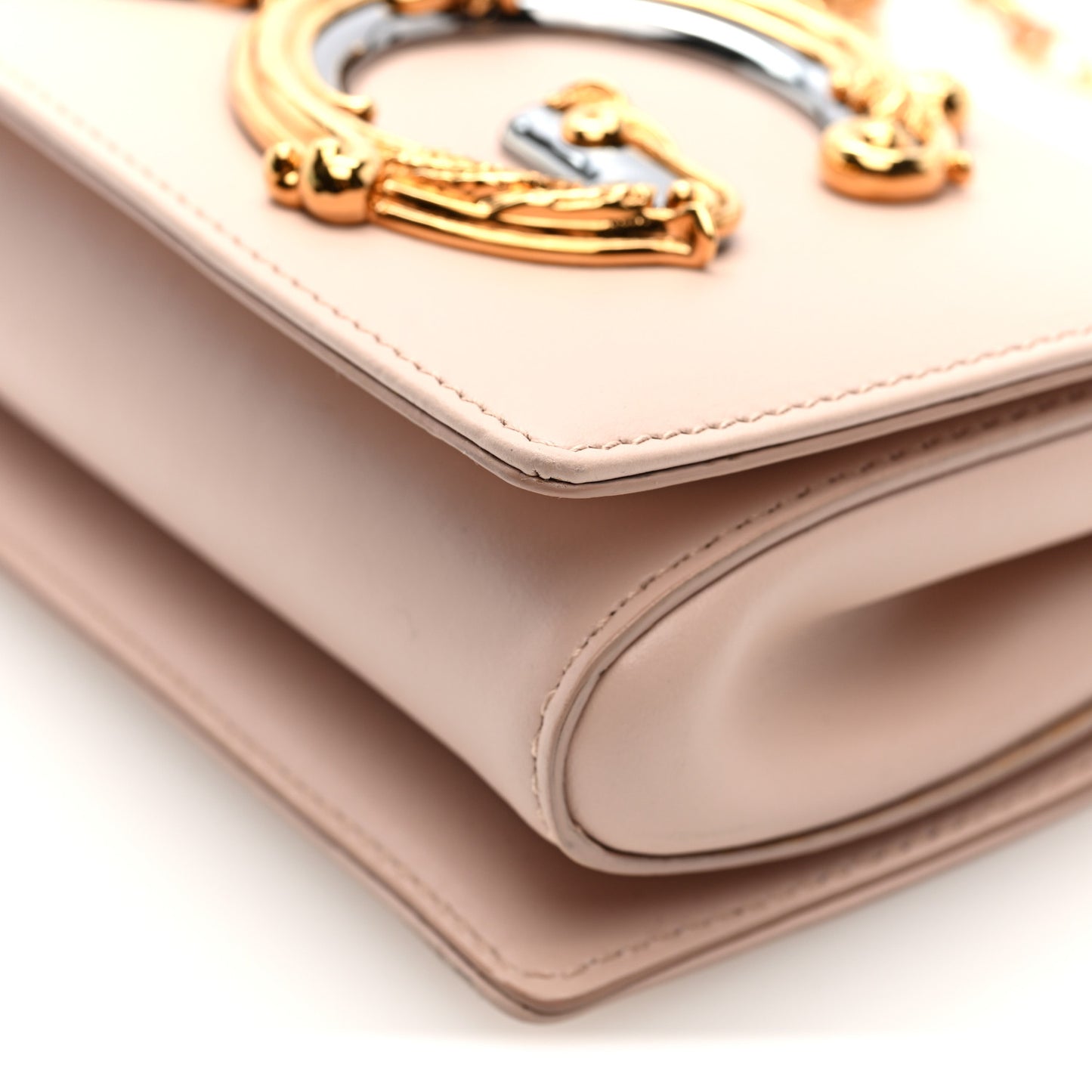 DOLCE GABBANA Calfskin DG Girls Phone Shoulder Bag Pink