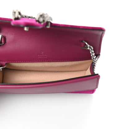 Gucci Velvet Super Mini Dionysus Shoulder Bag Fuchsia Violet Cyclamen 5 of 9