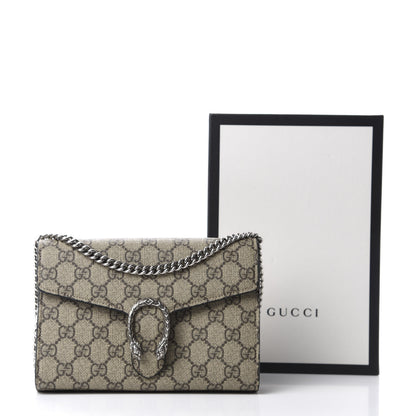Gucci GG Supreme Monogram Mini Dionysus Chain Wallet Beige Black 11 of 11