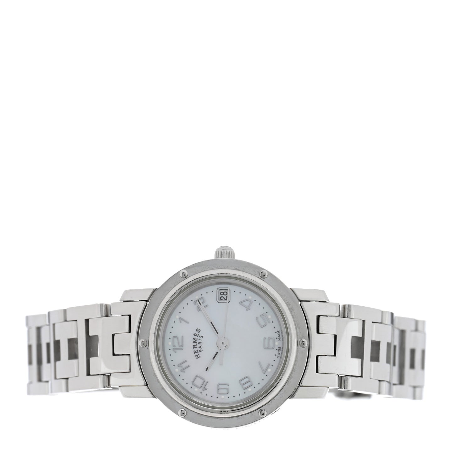 Stainless Steel Mother of Pearl 24mm Clipper Quartz Watch