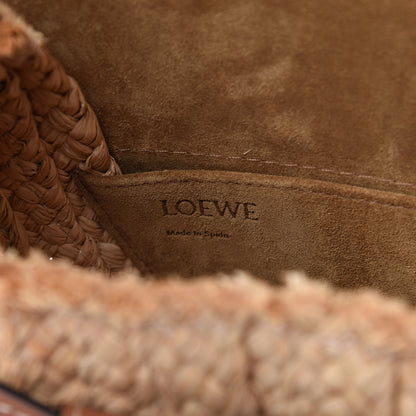 Loewe Calfskin Raffia Small Gate Crossbody Bag Natural Tan 8 of 9