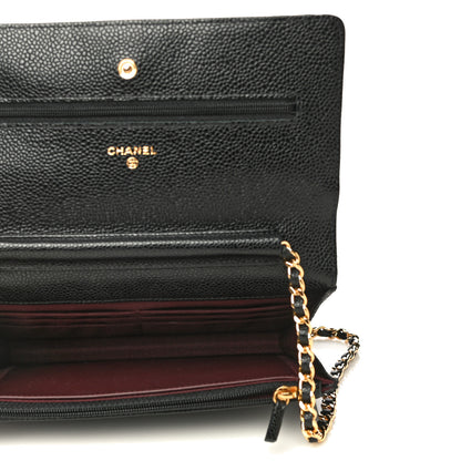Chanel Caviar Quilted Wallet On Chain WOC Black 4 of 12