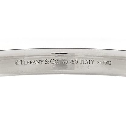 Tiffany 18K White Gold Tiffany Lock Bangle Bracelet 4 of 7