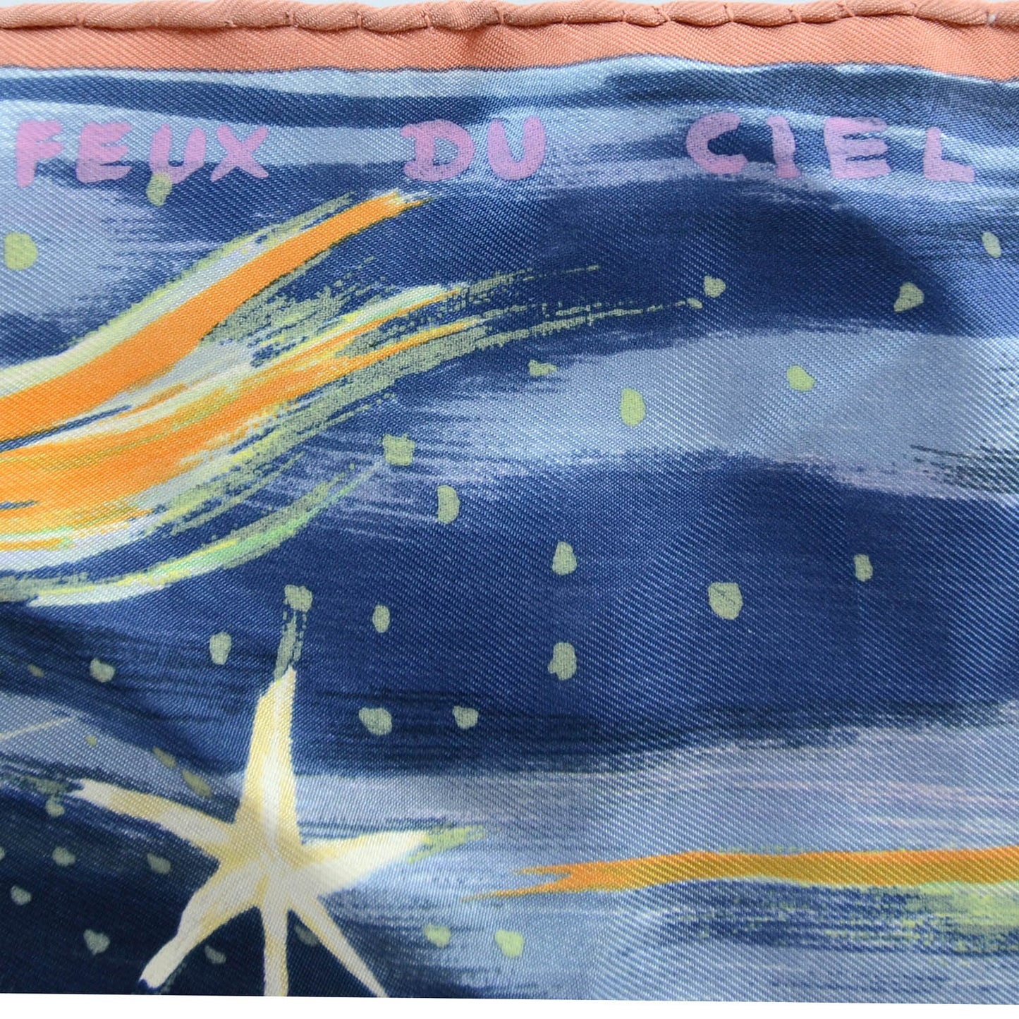 Silk Feux Du Ciel Pocket Square Scarf