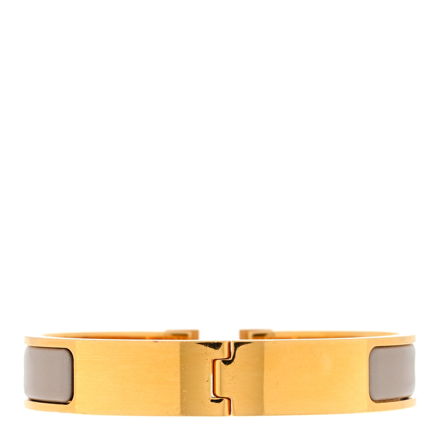 Hermes Enamel Narrow Clic Clac H Bracelet PM Marron Glace 2 of 3