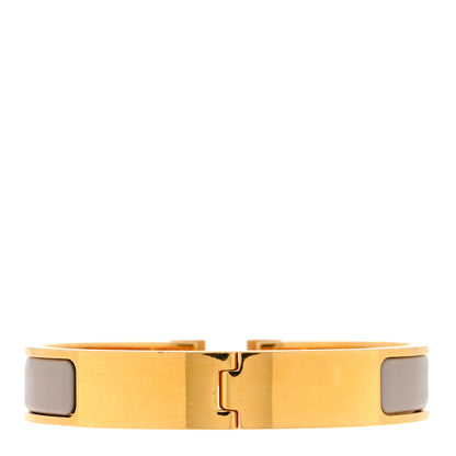 Hermes Enamel Narrow Clic Clac H Bracelet PM Marron Glace 2 of 3